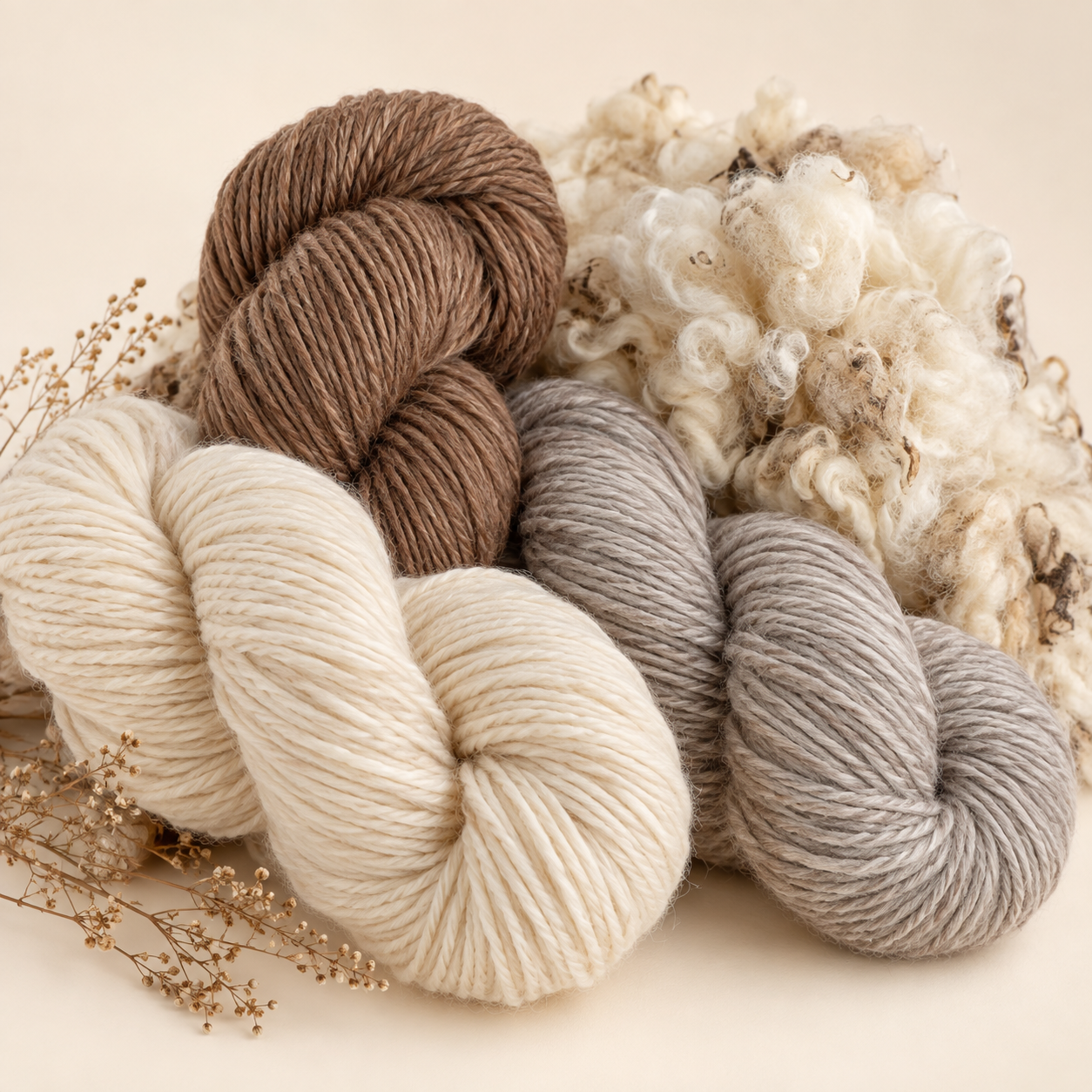 Wool yarn and fibre